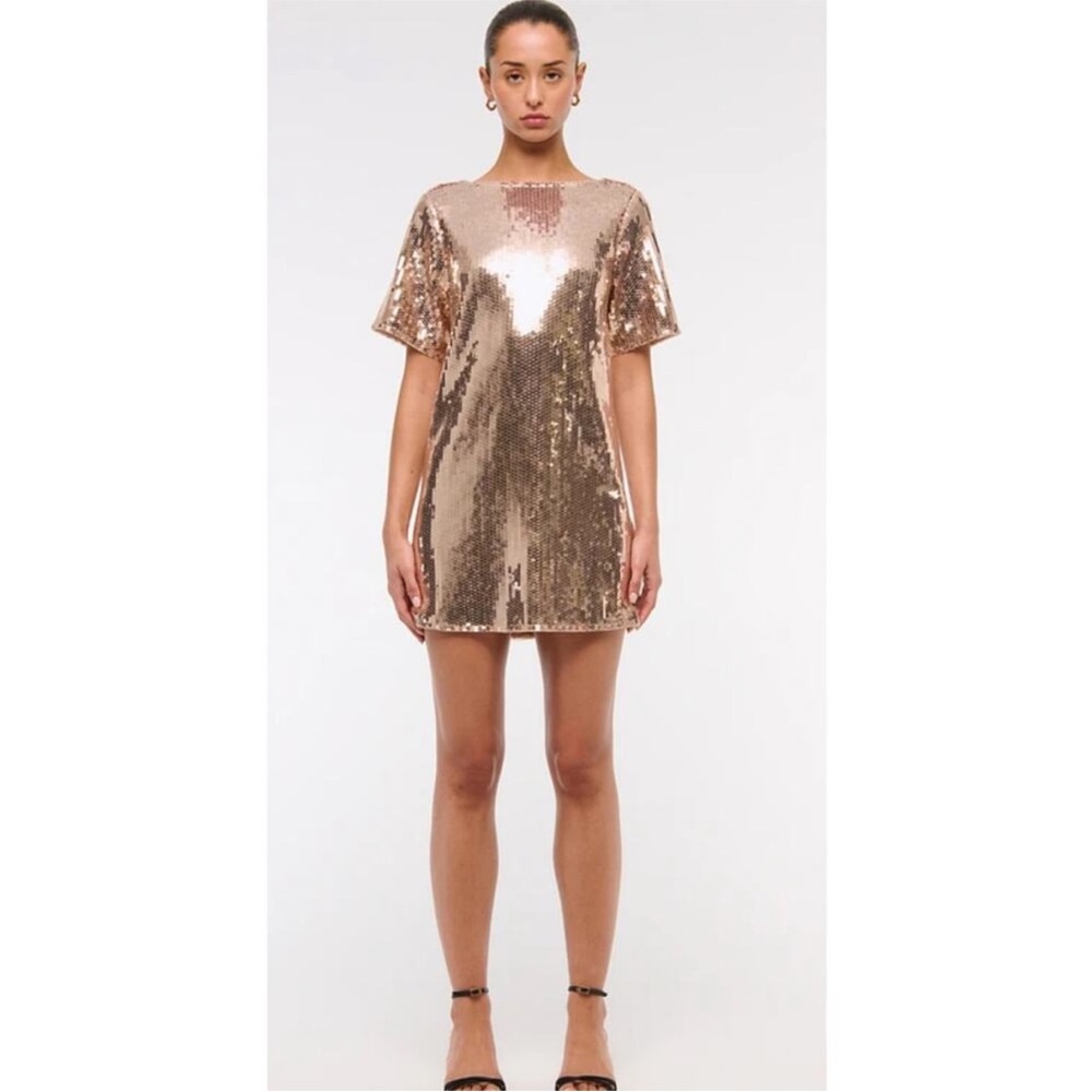 Abercrombie & Fitch Sequin tee shirt mini dress